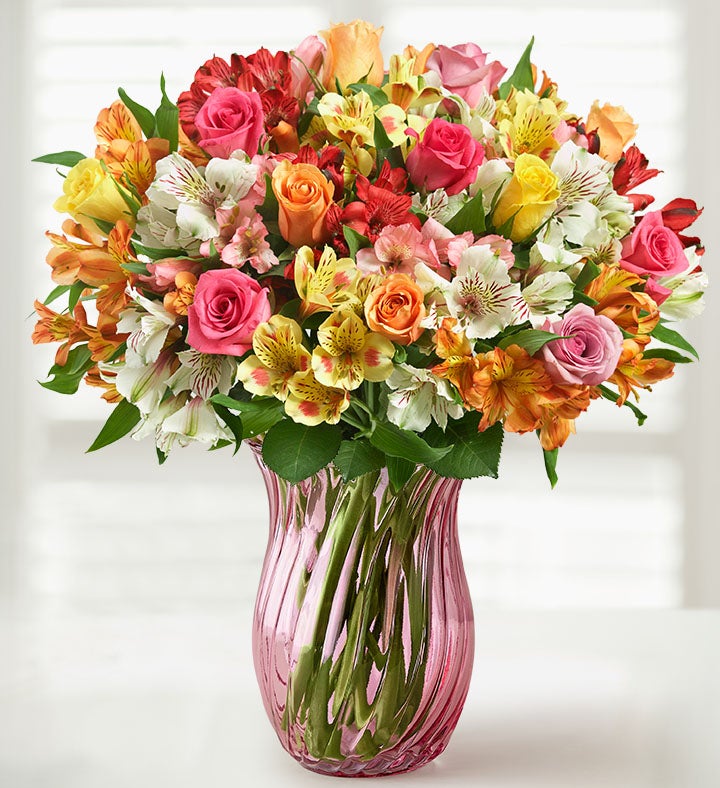 Assorted Roses and Peruvian Lilies