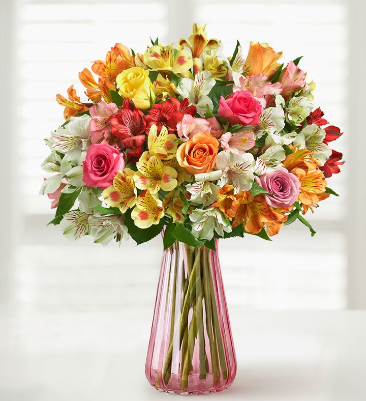 Assorted Roses and Peruvian Lilies