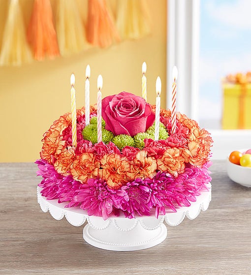 Birthday Wishes Flower Cake® Vibrant