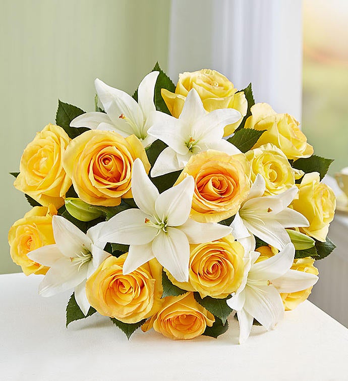 Rosas Amarillas y Lirios Blancos