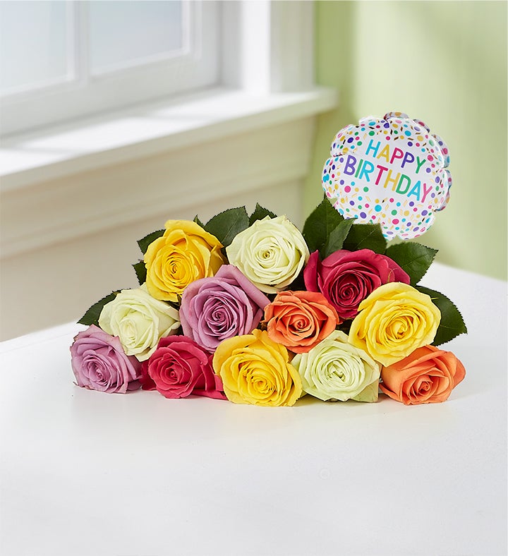 Happy Birthday Assorted Roses