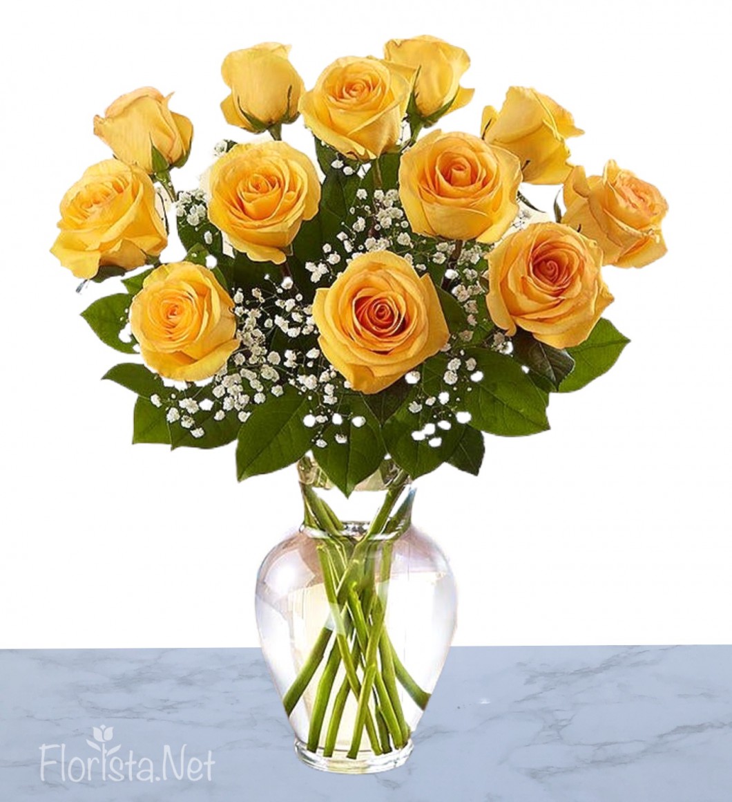 Rosas amarillas premium