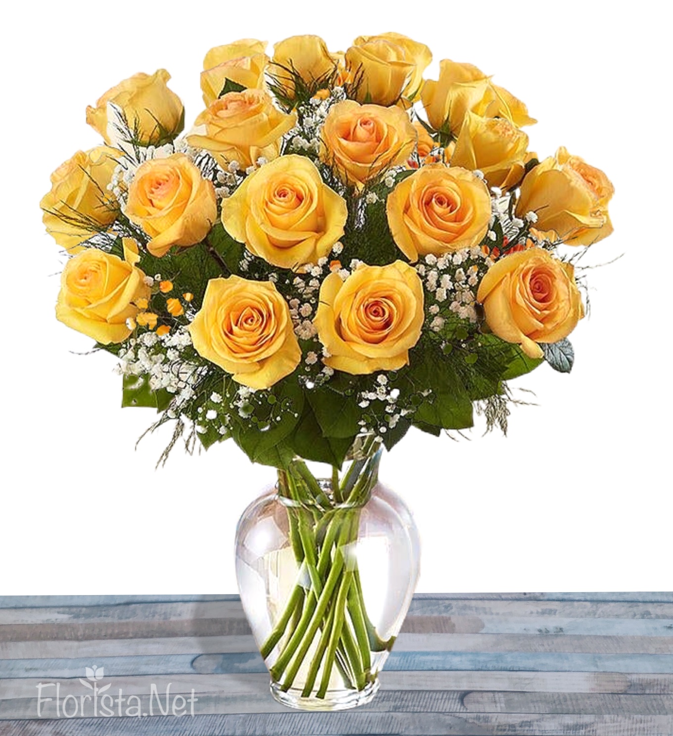 Rosas amarillas premium